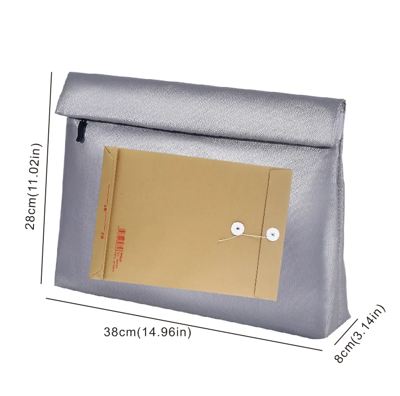 organizer Fire Retardant Storage Bags Cash Passport Security Bags   Fireproof document bag