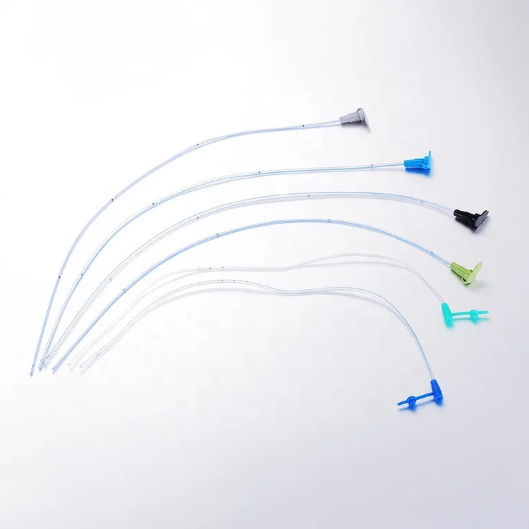 Medical PVC/TPU color code nasogastric feeding tube non-toxic good quality