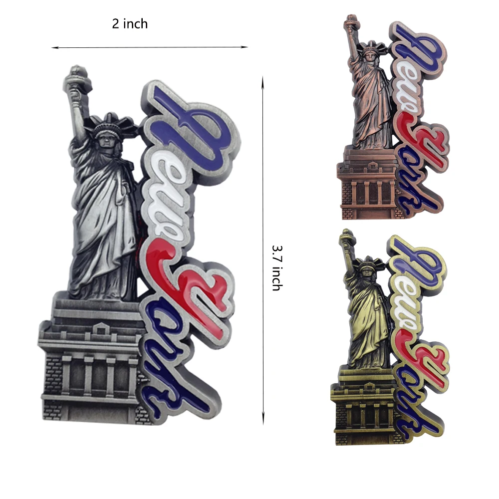 Top Quality Strong Refrigerator Magnets Metal Fridge Magnet Custom New York City Souvenir Gift