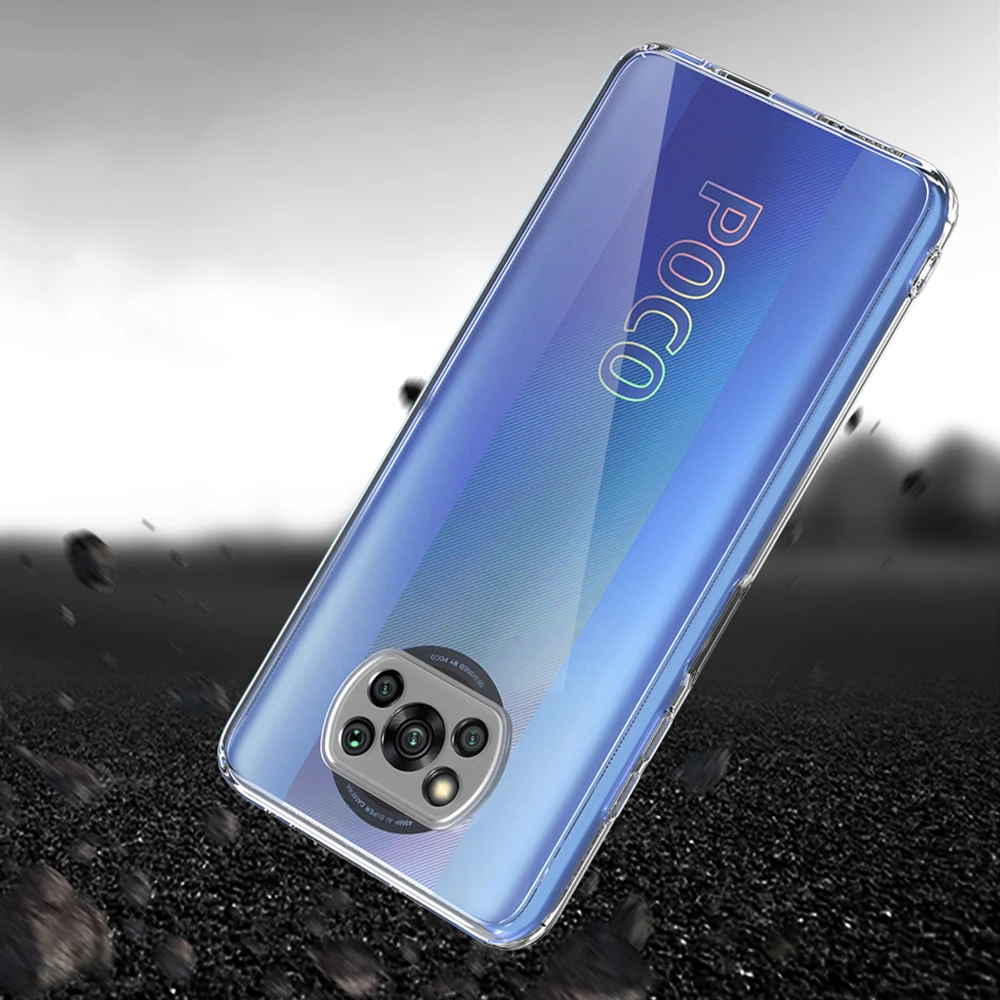  unique luxurious acrylic shockproof protective cell phone case for POCO X3 mobile back