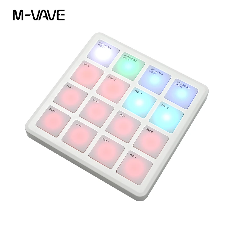 Портативный MIDI 16 колодки Midi контроллер для Ableton Live and Logic Pro динамические с подсветкой