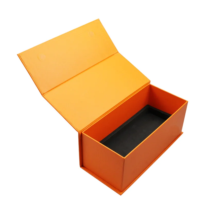 15 Years Factory Custom Design Printing orange Magnetic Luxury Paper Gift Box