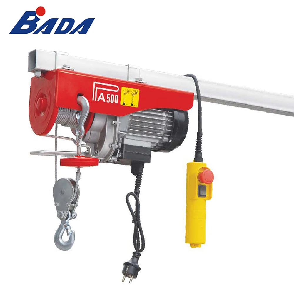 BADA Mini type electric chain hoist 250/500kg with 18m wxtended wire rope