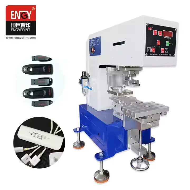 New desktop one color closed ink cup pad printer for pen / led bulb / stress ball