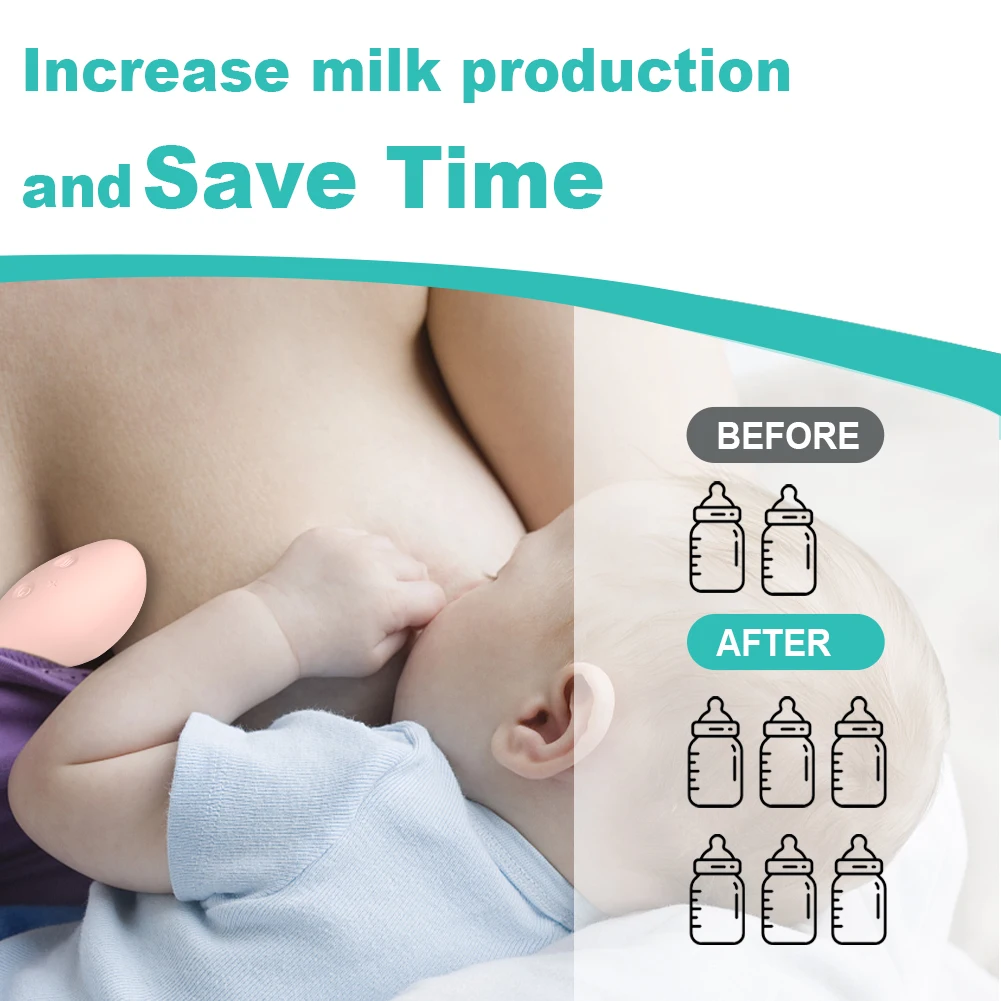 5 Gear high quality professional medical silicon roller breast milk warming and vibration lactation massager