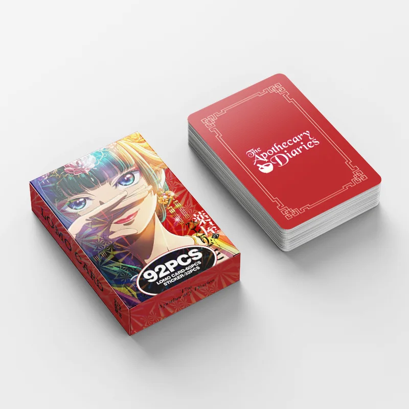 2 Designs 92pc The Apothecary Diaries Anime holographic lomo cards Cartoon Double Sided Photo Lomo Cards Kids