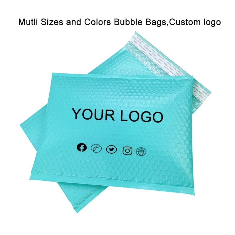 Custom Waterproof Poly Bubble Mailer Bags  Shockproof Air Shipping Envelope Bag with Bubble Mailing Bag