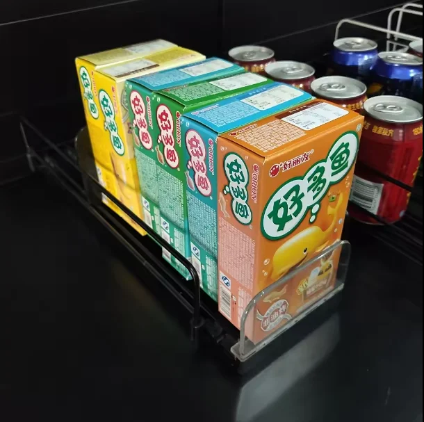 Automatic Metal Magnetic Shelf Pusher System for Bottle Drink Beverage Products on-shelf pusher tray for Supermarket Shelf