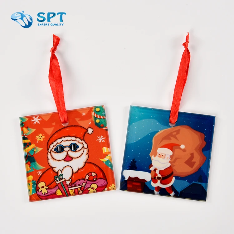 Well-selling ornament 2021 christmas sublimation round imprint ornament personalized customise