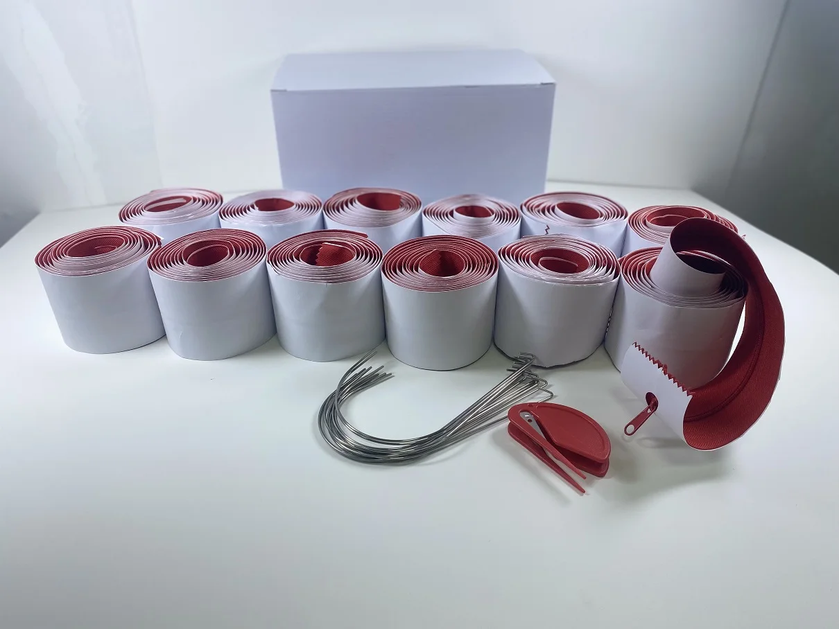 Multi Color Dust Barrier Zipper Heavy Duty Self Adhesive with Cutter Peel N Stick for Restoration