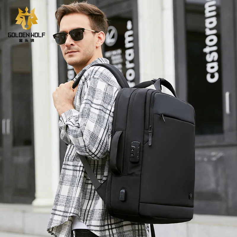 Custom  Anti Theft Lock USB Backpack Laptop Bags Large  Business Waterproof Wholesale Backpack OEM sac a dos mochilas antirrobo