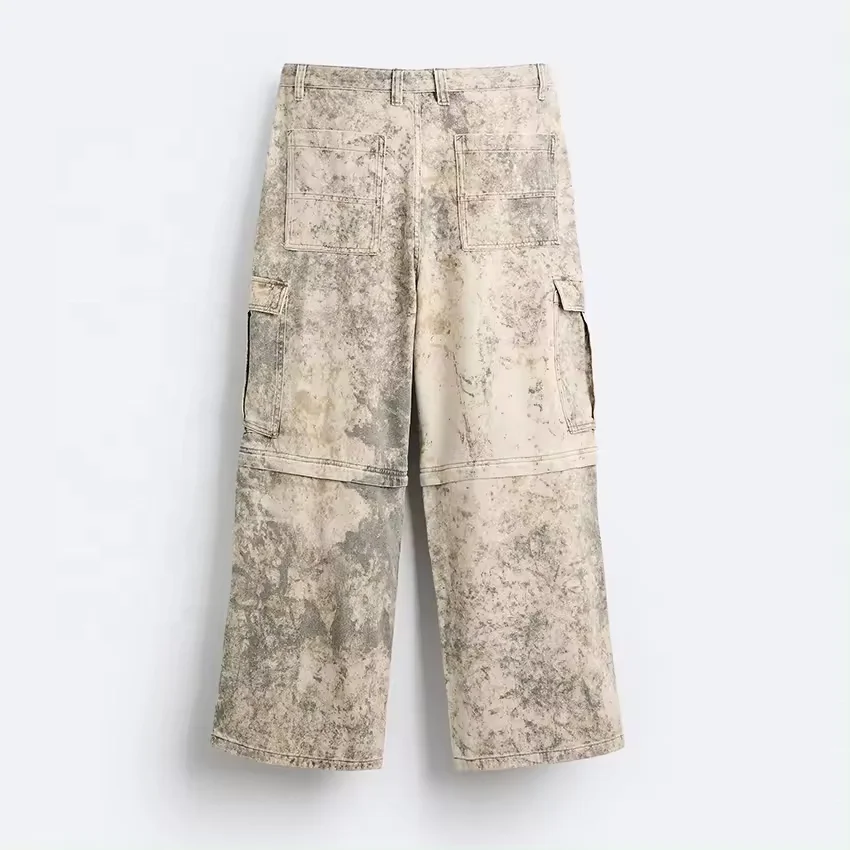Zhuoyang garment Multi-functional Detachable Jeans Short Men Pockets Cargo Jeans Cargo Pants Baggy Camo Jeans And Denim Shorts
