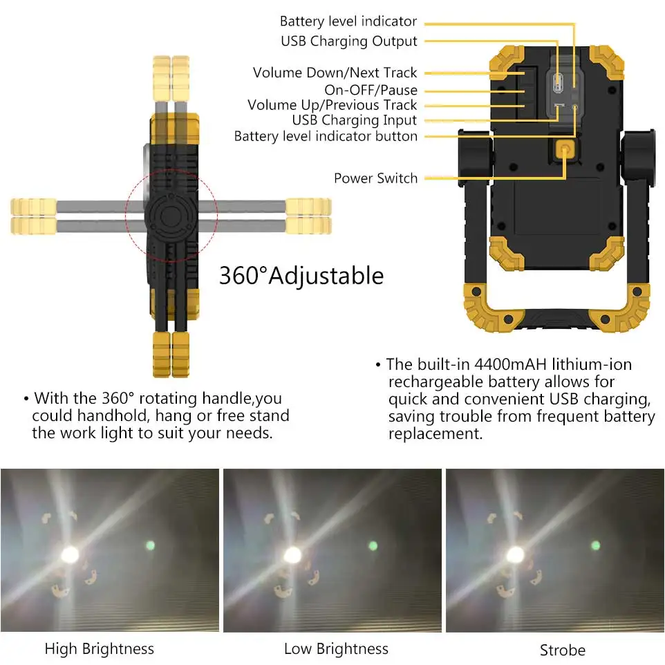 bluetooth speaker car work working light