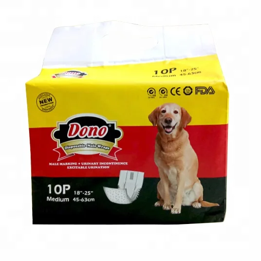 Dono disposable pet diaper leak proof high absorption male