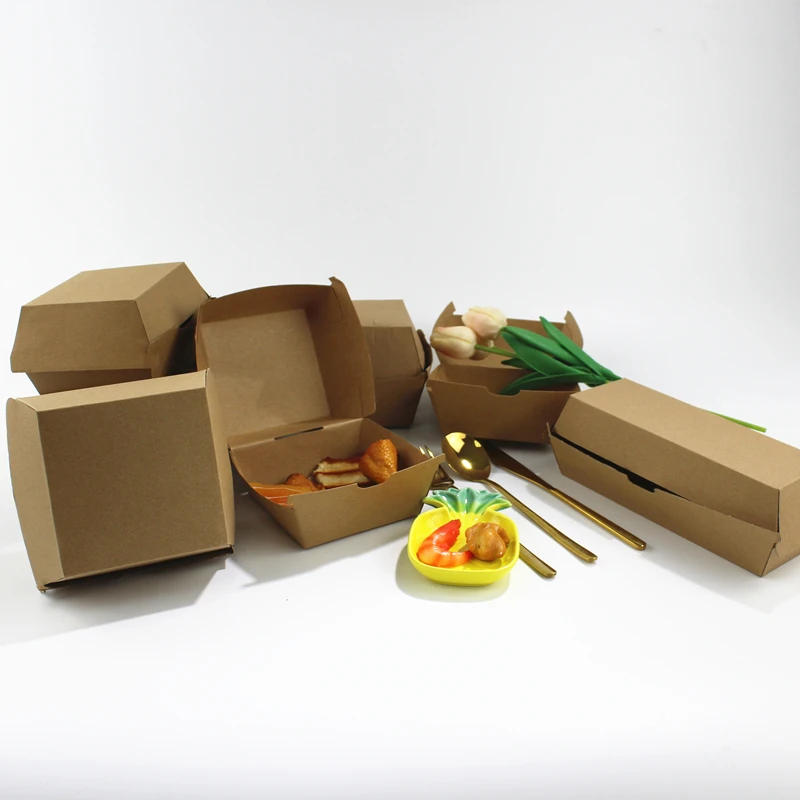 
Пищевая бумажная коробка, бумажная упаковка, Гофрированная коробка, оптовая продажа, пользовательская прямоугольная резка, упаковка для ланча, пищевая крафт-бумага, коробка 