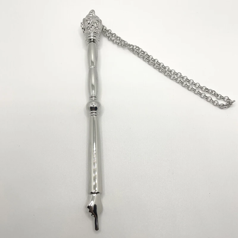Silver Gold Plated Yad Torah Pointer with Chain Judaica Gift for Bar Mitzvah Bat Mitzvah Wedding Torah Reading 13cm