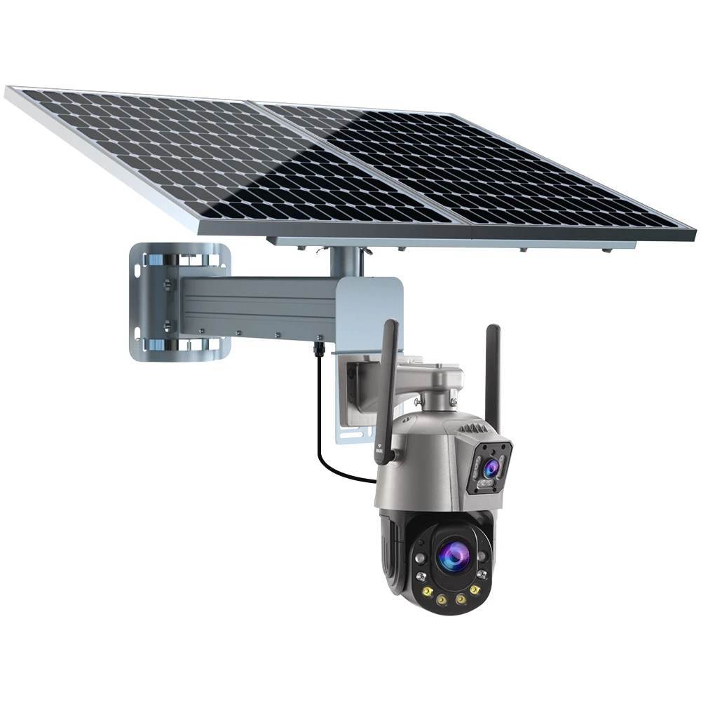 TecDeft Hot Sale PTZ Wireless Outdoor IP Camera Solar CCTV 4G Wifi Network Security Camera Solar Camera System