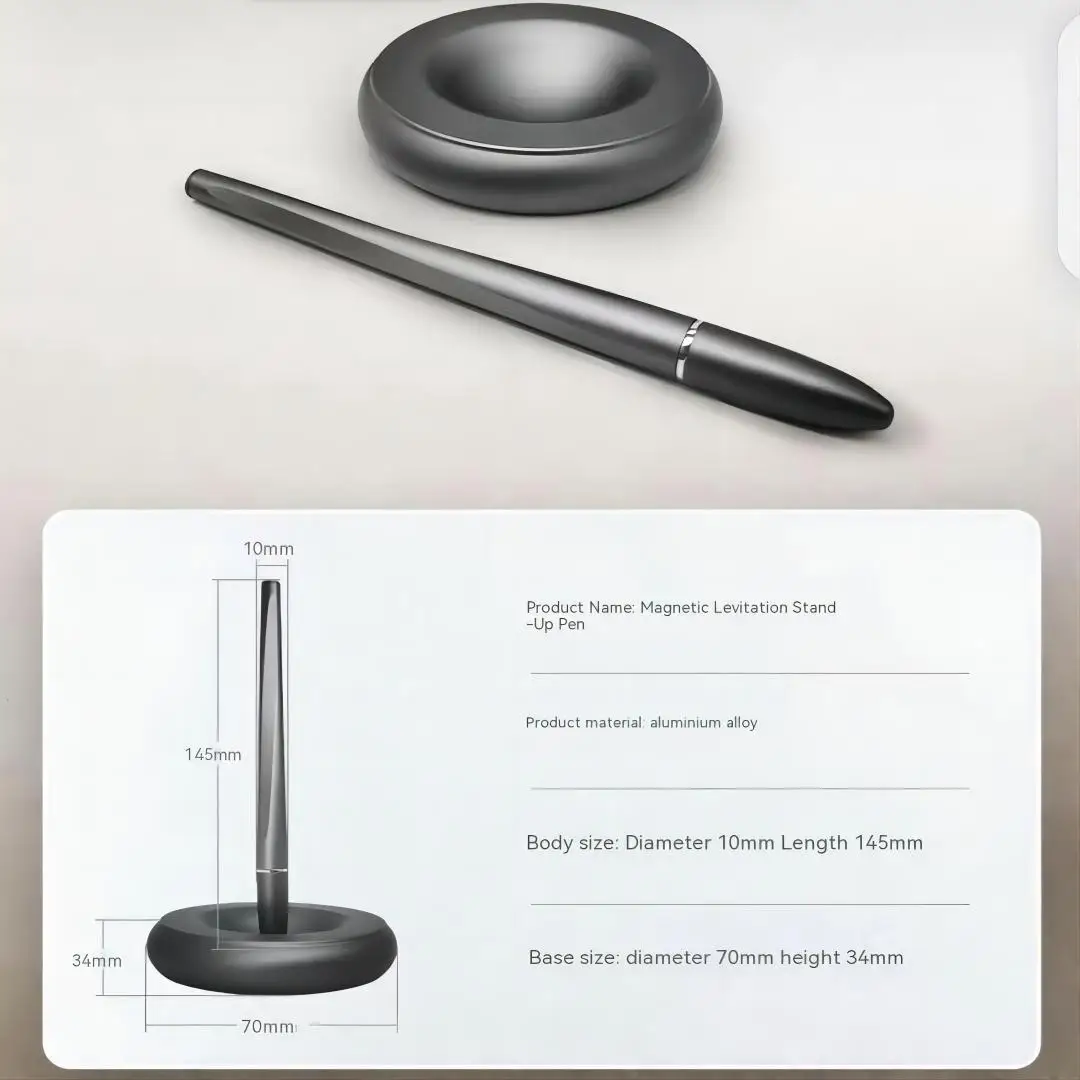 Luxury Gift Magnetic Levitation Metal Base Holder Hover Pen magnet Levitation Floating Pen Magic magnets Levitating Stand Pen