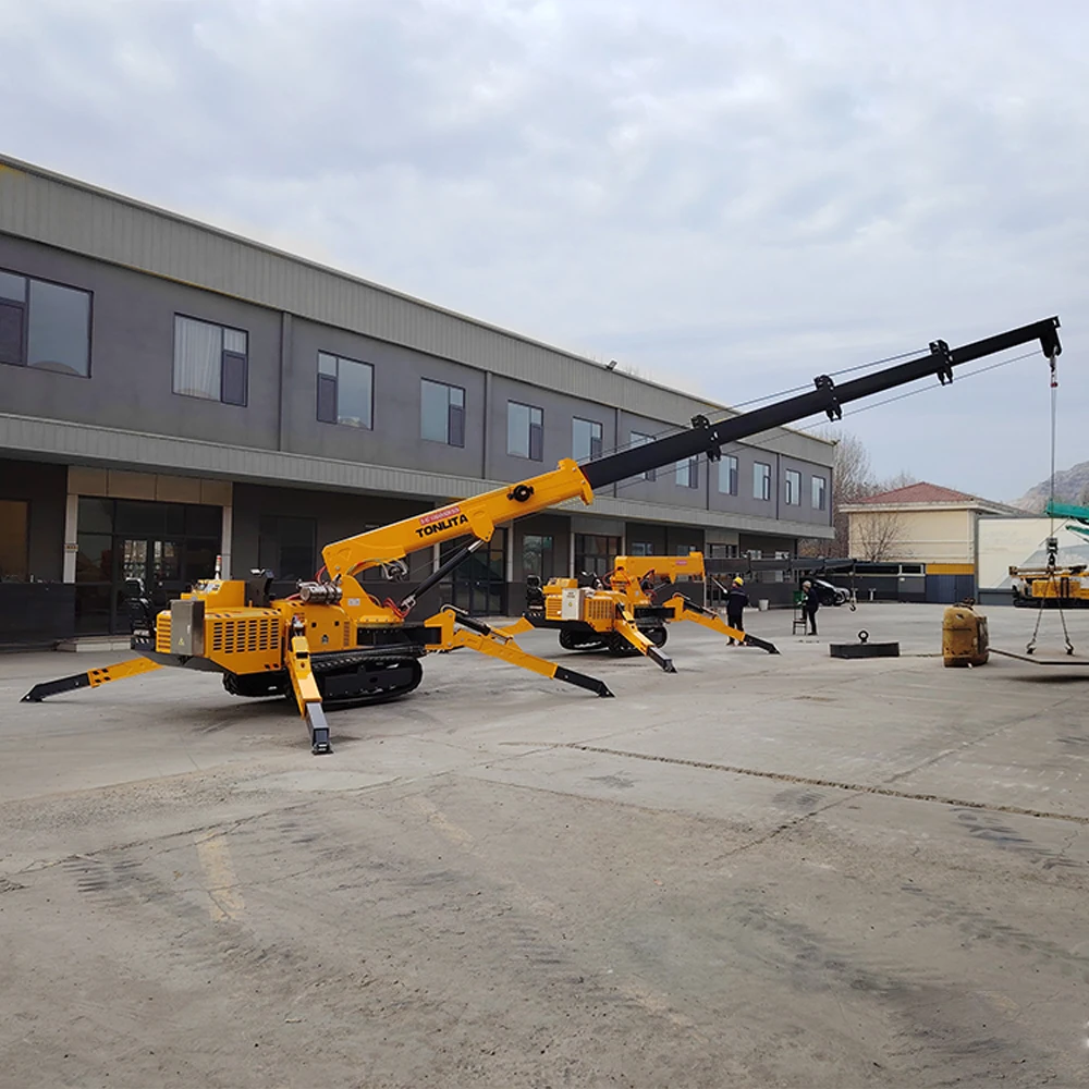 5 Ton Electric Lift 360 Degree Spider Crane Remote Control Mobile Telescopic Crawler Hydraulic spider Crane