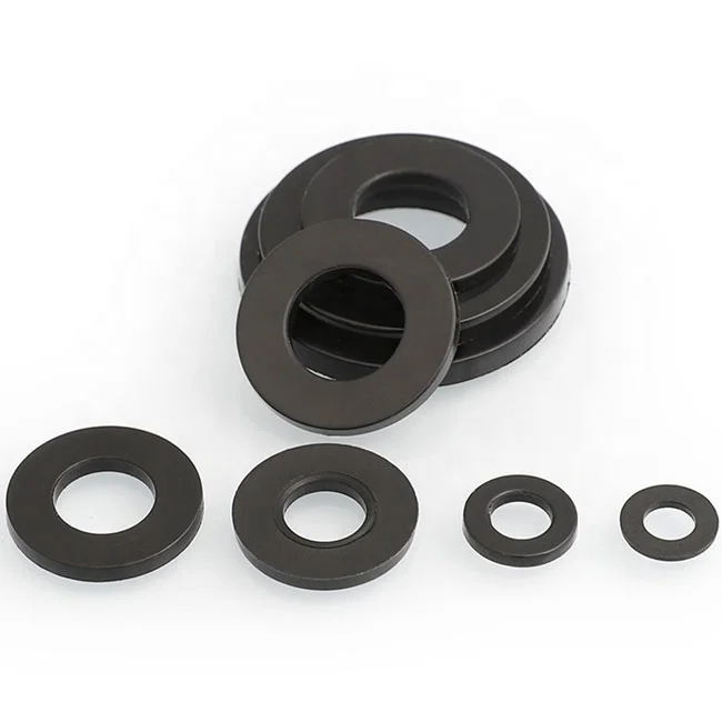 Low Price High Temperature Resistant Black Nylon Flat Washer M12