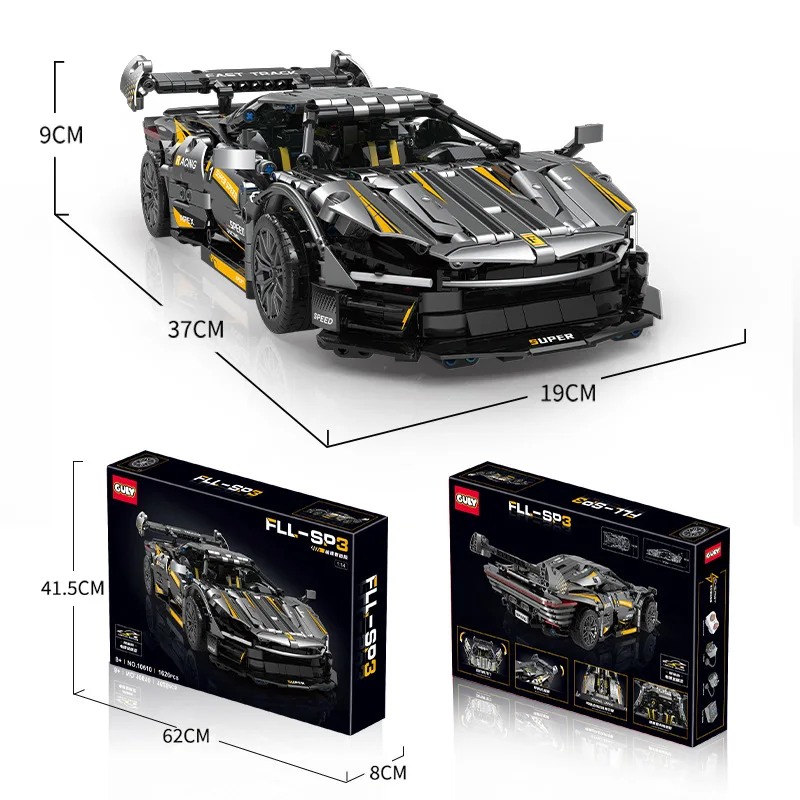 New arrival Remote Control Sports Car Model 10610 MOC Small Particle Moc Sports Car Toys Birthday Gift for Children Boys