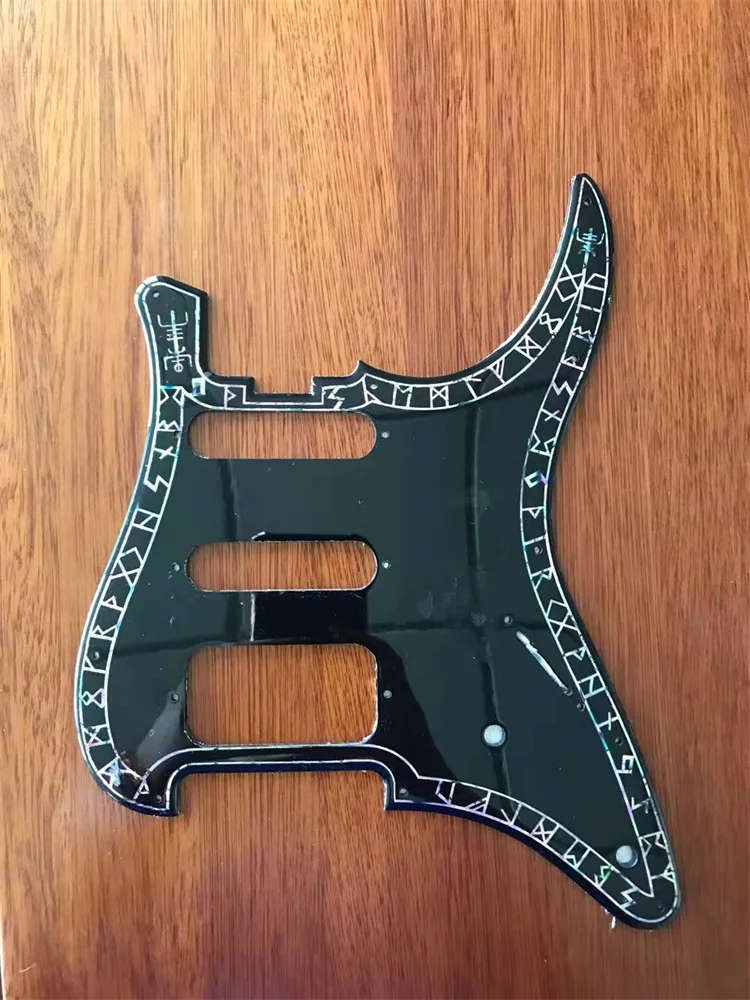 electric LP ST pickguards various natural wood Shell & wood and acrylic inlay Source guitar pickguards manufacturer
