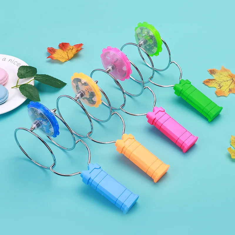 KSF TOP Seller Hand Gyro Classic Toys Novelty Spinning Tops Light Up Toys LED Magnetic Flash Spinning Top For Kids