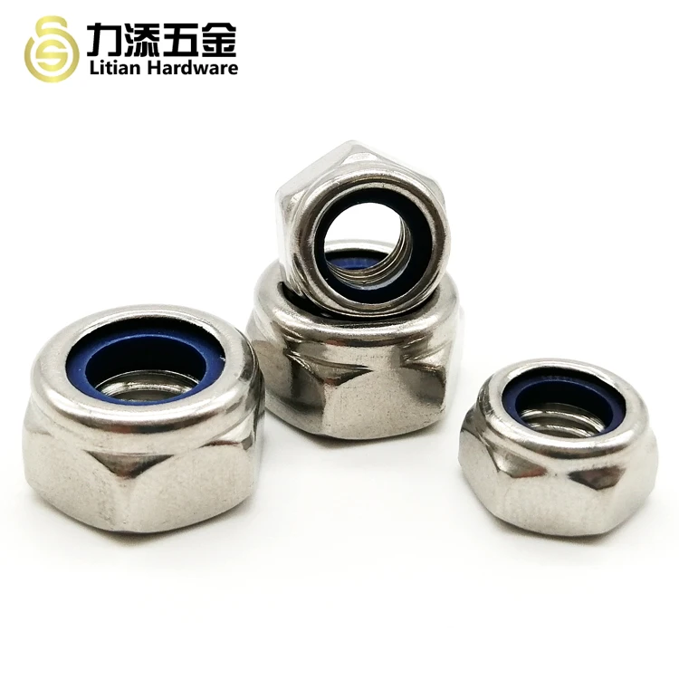 Hex nut manufacturer non-standard safety fastener mixed nylon nut weld stainless steel nylock insert nuts
