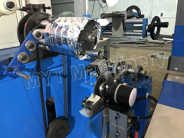 MYT HVAC Insulated spiral flexible aluminum duct forming manufacturing machine for air condition hose tube making