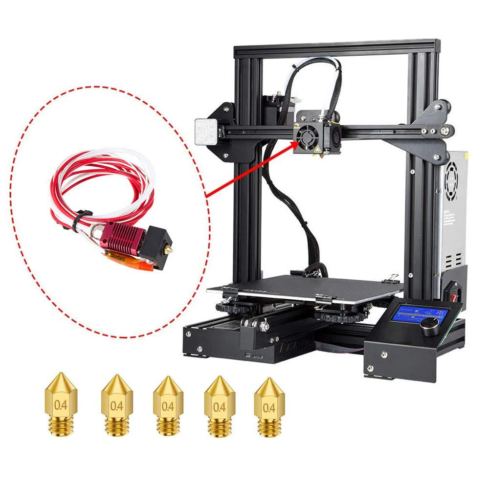 Ender 3 Горячий Конец собрал Pro экструдер Комплект 24 в 40 Вт с силиконовой крышкой + 0 4 мм сопла