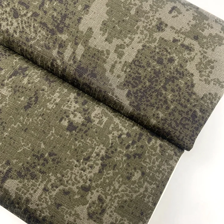 Camo pattern 0.5cm*0.5cm polycotton dark green forest jungle wholesale-rip-stop-camouflage-fabric