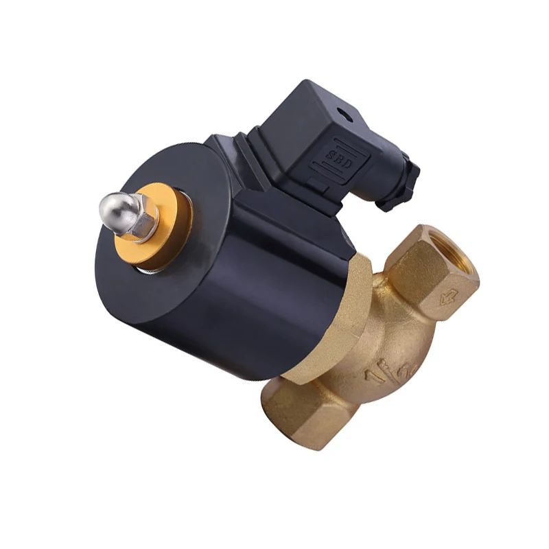 2L170 20 2/2 Way 220V Steam Air Water Solenoid Valve High Temperture Electric Steam Brass Solenoid Valve