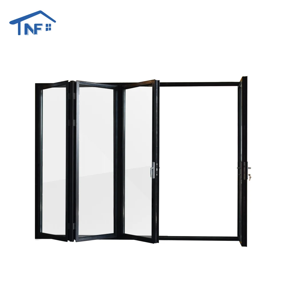 Foshan NF aluminium 4 panel clear glass exterior door
