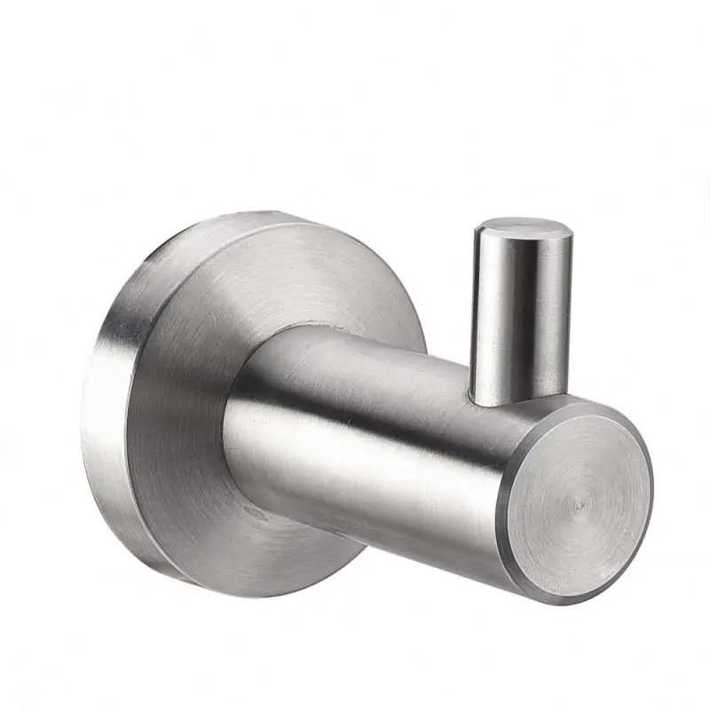 Bathroom Single Brushed Stainless Steel 304 Towel Hook Coat Robe Hook for hotel&bath