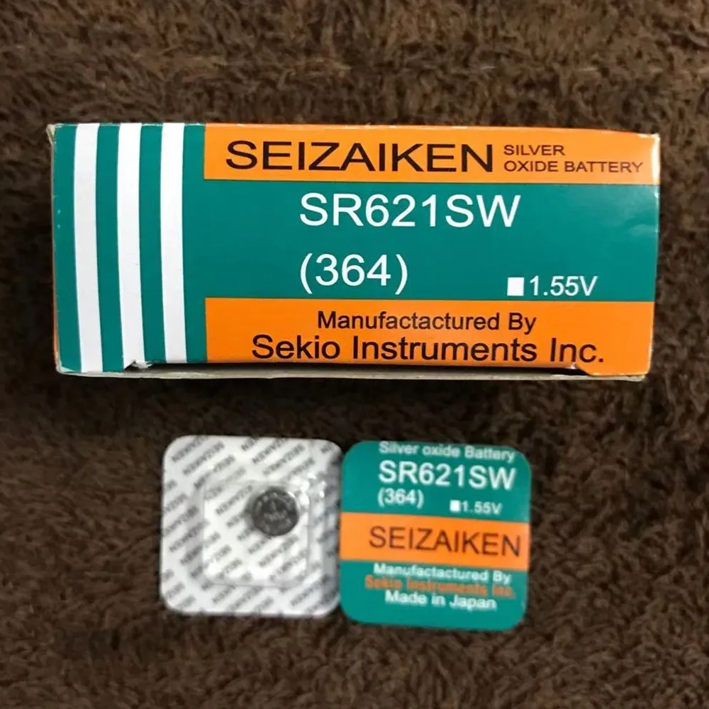 1.55v silver oxide battery watch battery SG1 SR60 SR621SW 364  Product 0% Hg 377 button cell 626 ag4 watch for SEIZAIK