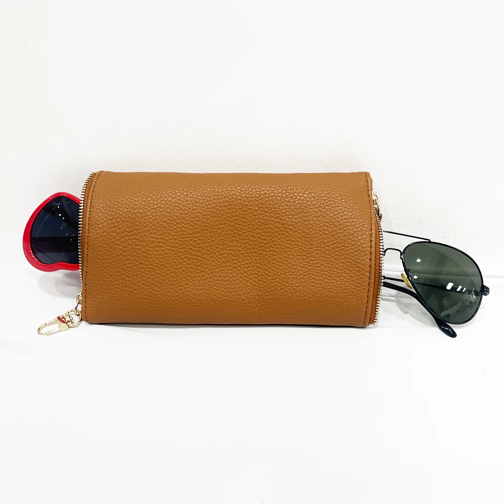 2024 New Arrival Fashion Vegan leather pouch for sunglasses Eyeglasses Case Phone Mini Pouch