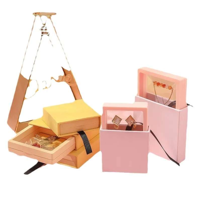 In Stock Anti-Oxidation PE Film Suspension Box Ornament Drawer Wear Armor Jewelry Stud Earrings/Bracelets Ring Packing ShinZue