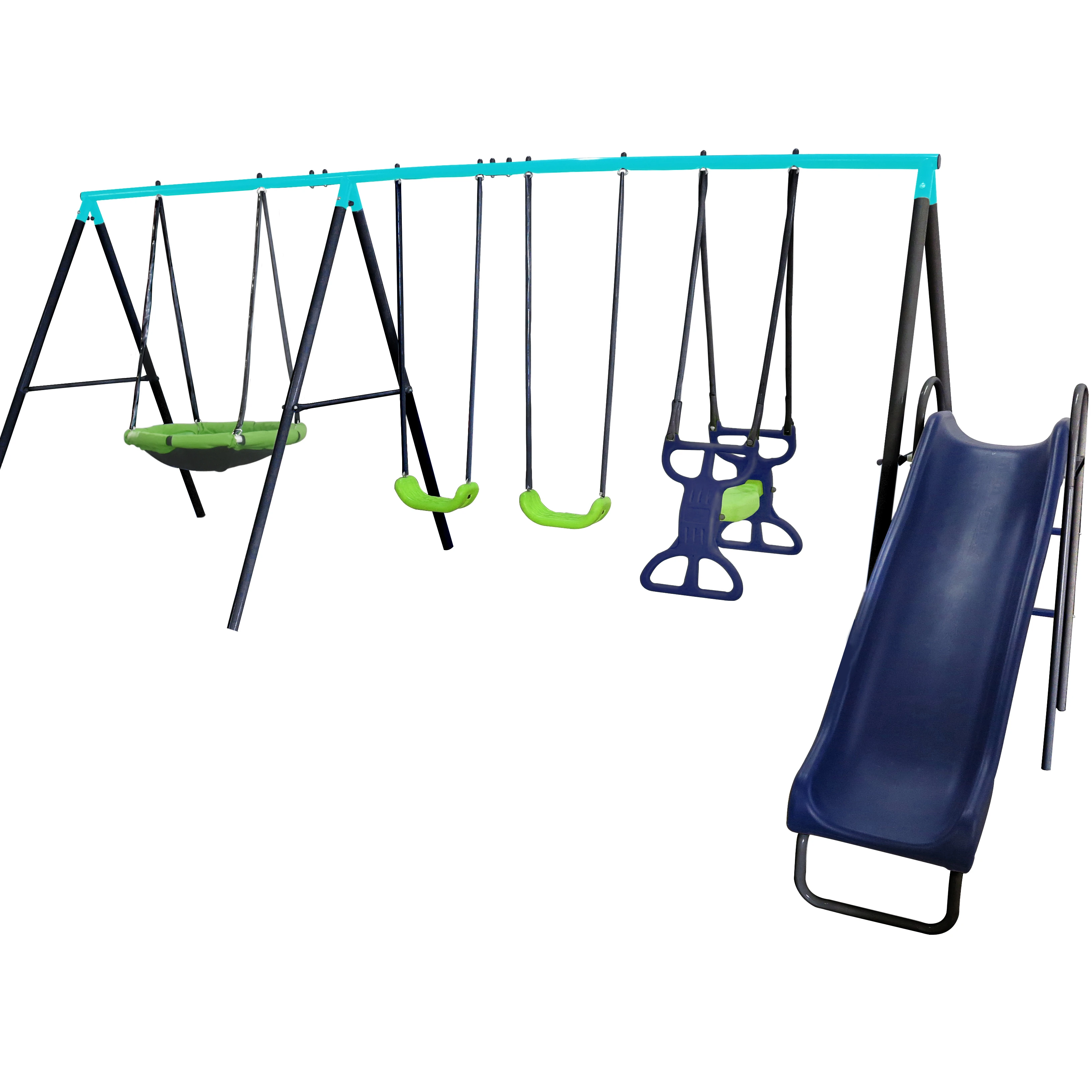 TUV Certification Factory Wholesale Metal Swing Sets Playground Outdoor Kids For Easy Assembly