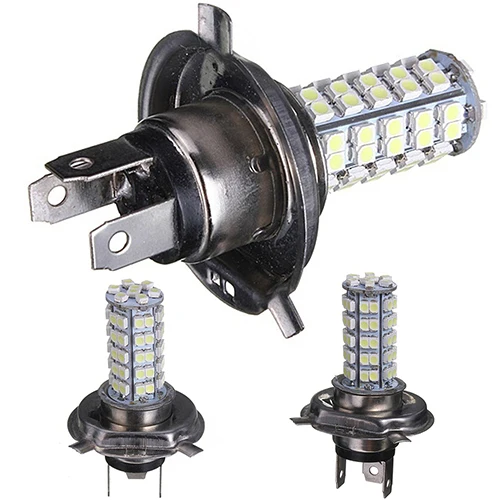 Super Bright LED H4 68SMD 310LM Car Driving Fog Tail Light HeadLight Lamp Bulb