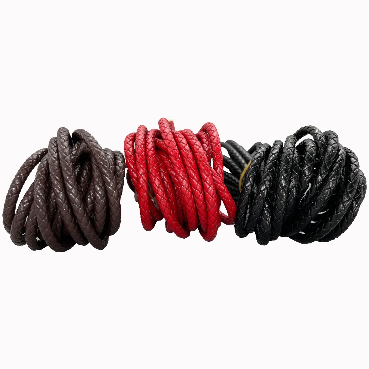 3mm 5mm braided cord leather all colors black braided leather cord 6mm