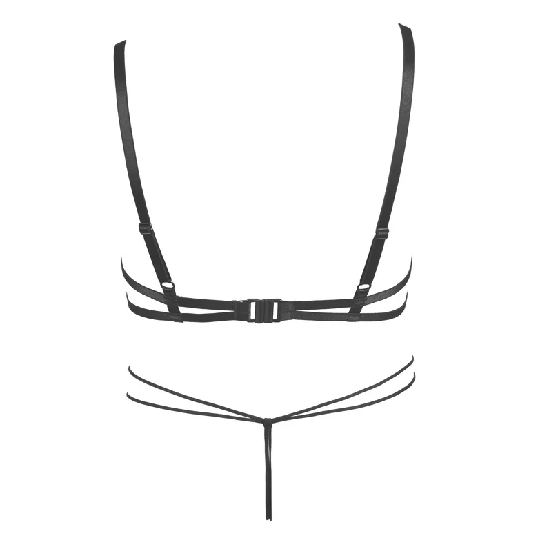 
Tassel flower sexy bra panty sets transparent ladies lingerie set 