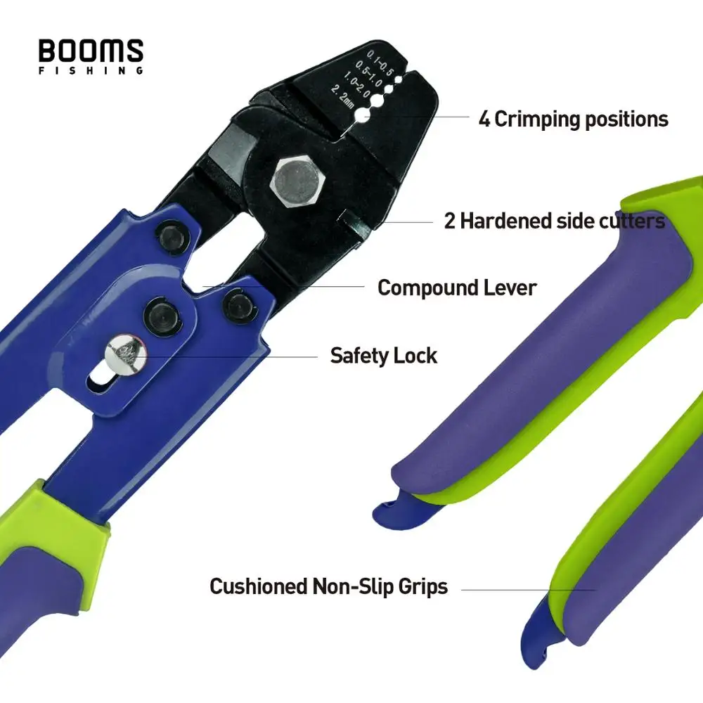 Booms Fishing CP1 зеленый обжимной инструмент Обжимные Щипцы с боковыми резцами для резки