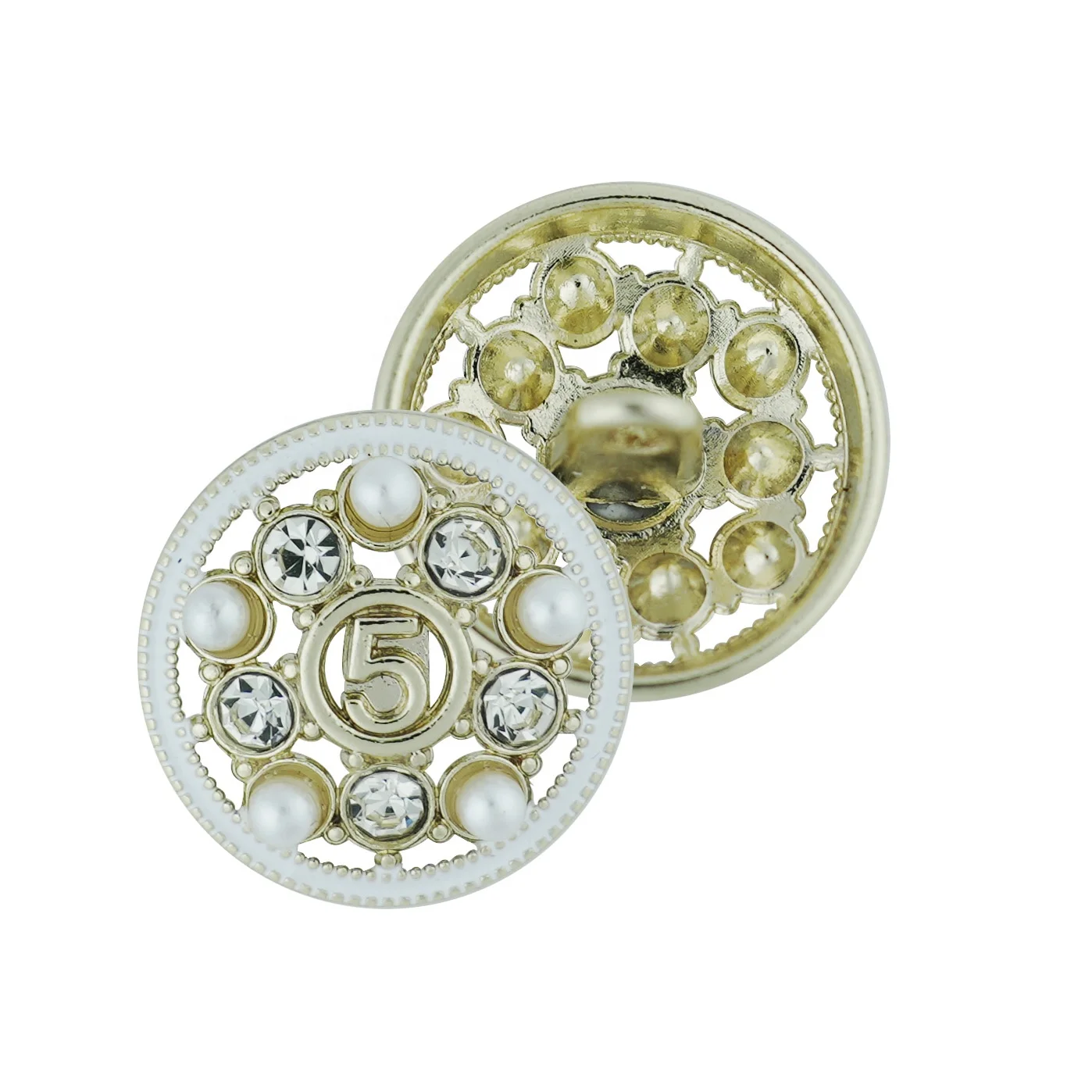 Jinyi Button Manufacturer Custom Brand Logo Design Pearl Button Shank Button for Garment