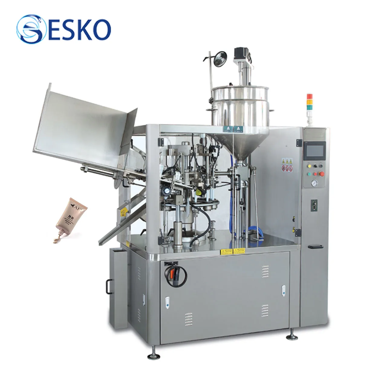 ESKO Single Nozzle Cosmetics Production Equipment Lotion Soft Alu Tube Filling And Sealing Machine