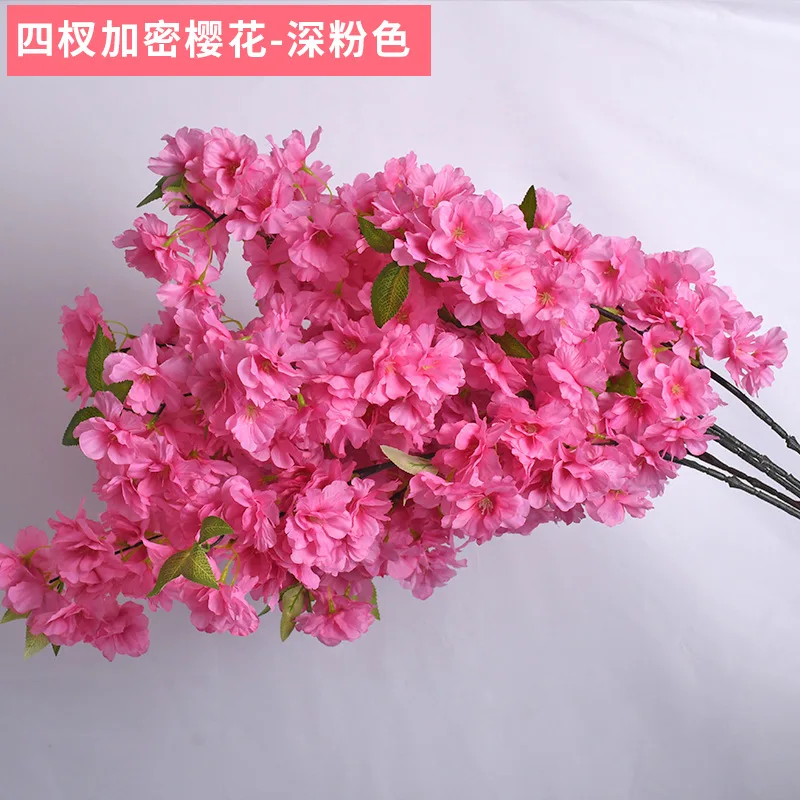 Wholesale Long Oriental Cherry White Pink Sakura Flower Silk Artificial Cherry Blossom Branches