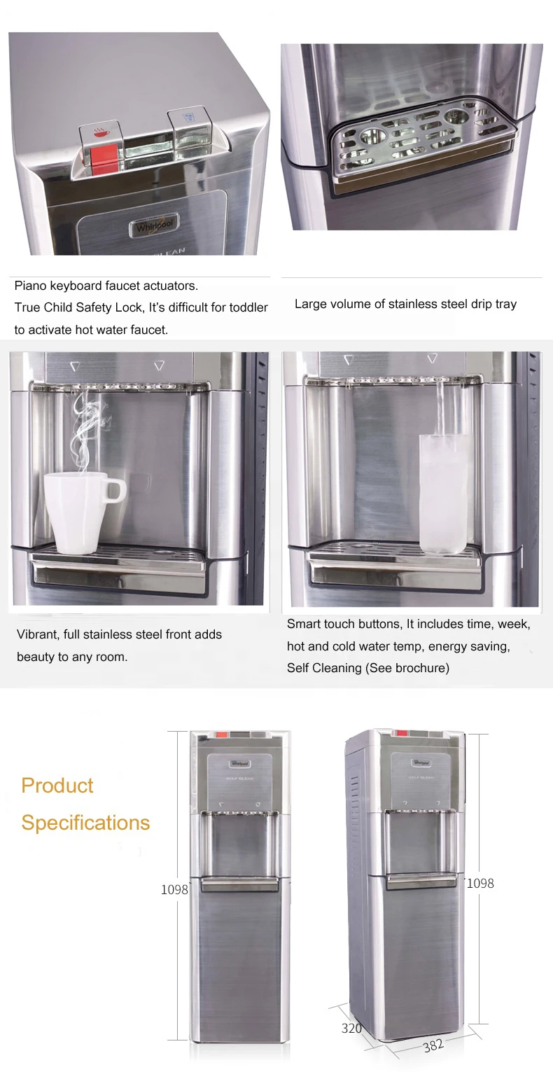 coffee machine, bottom loading water cooler, hot and cold water temperature