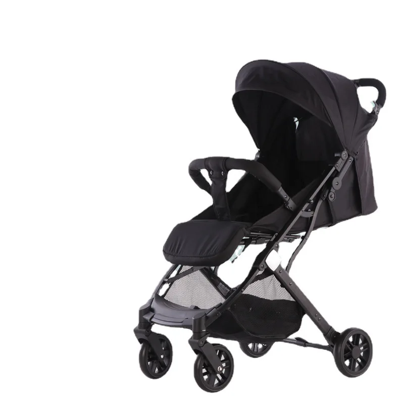 2024 Factory Price Portable Baby Stroller Can Sit or Lie Down with One Button Folding Universal Wheel Portable Baby Stroller