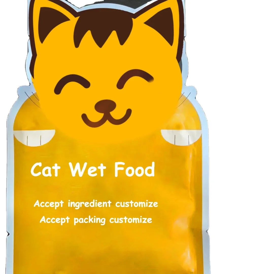 Factory Direct Sell Cat Wet Food Aluminium Bag Canned Cat Food Plate Wet Cat Main Meal Food
