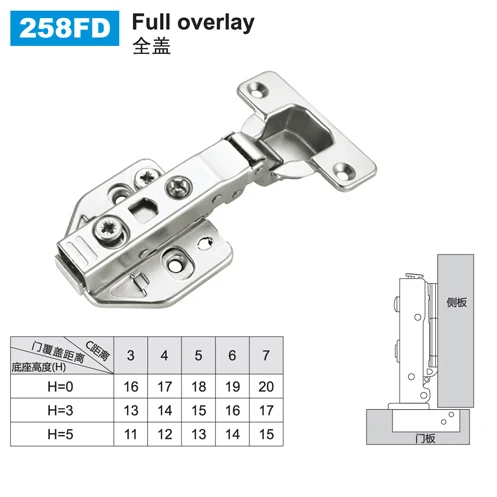 258FD 35mm Hydraulic soft close Hinge for Cabinet door