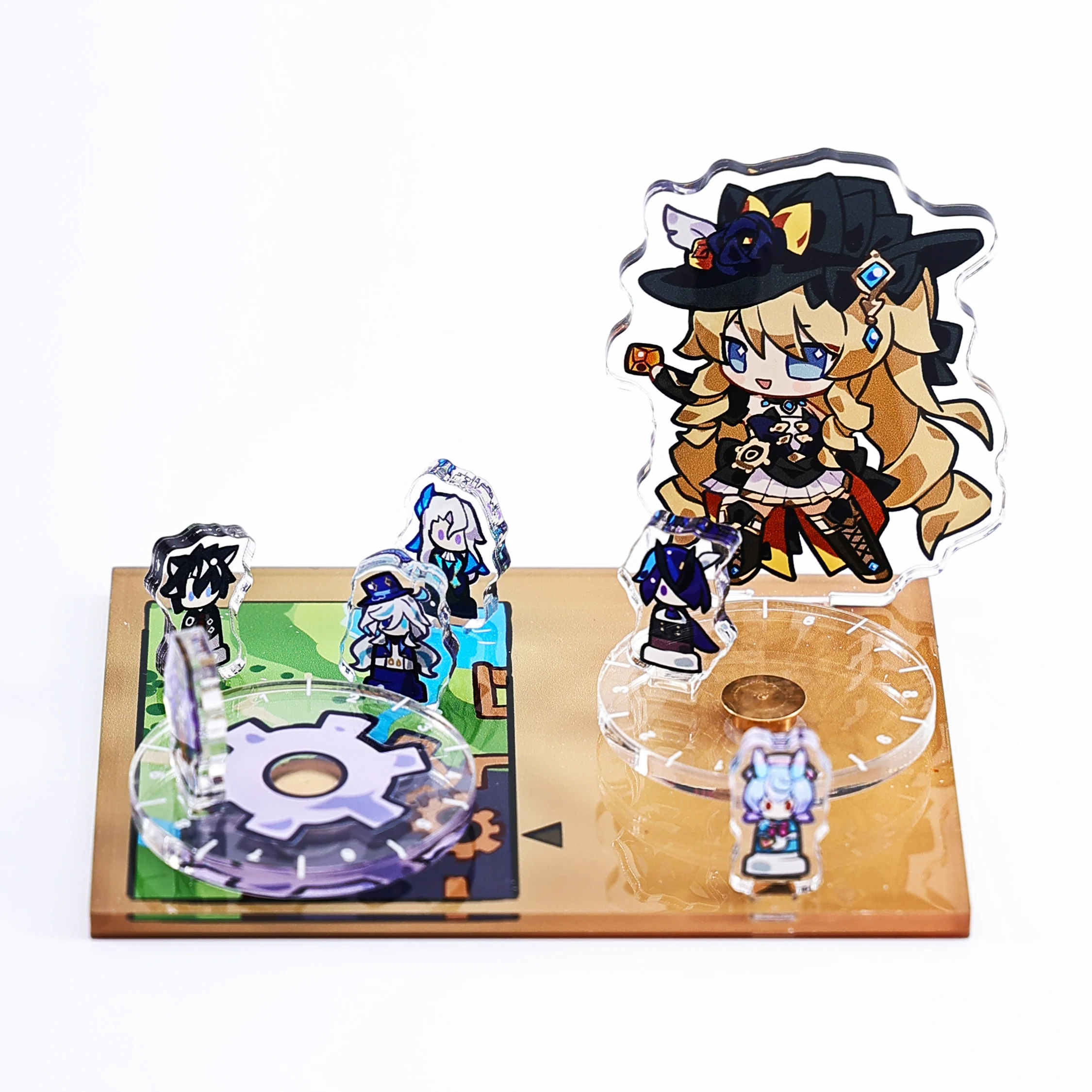 CNAWO 2024 NEW Arrival Creative Custom Printed Acrylic Anime Charm with Rivet Spinning Key chain
